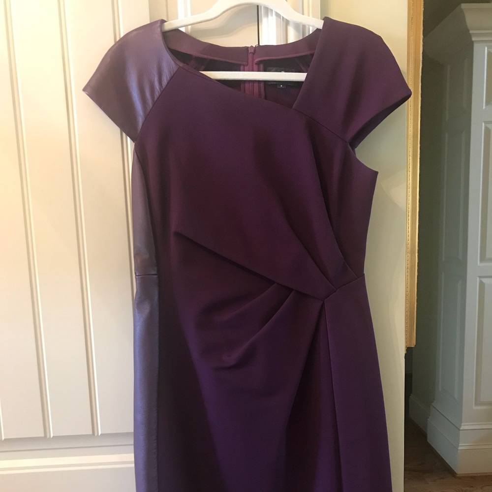 J. Mendel Couture Plum lambskin dress 8